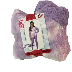 Purple fuzzy pajamas for girls